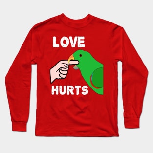 Love Hurts Eclectus Male Parrot Biting Long Sleeve T-Shirt